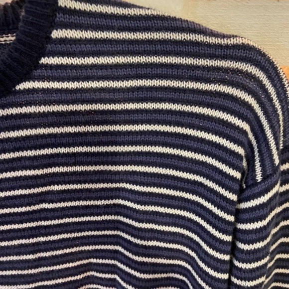 Brandy Melville blue and white stripped sweater - Picture 3 of 4